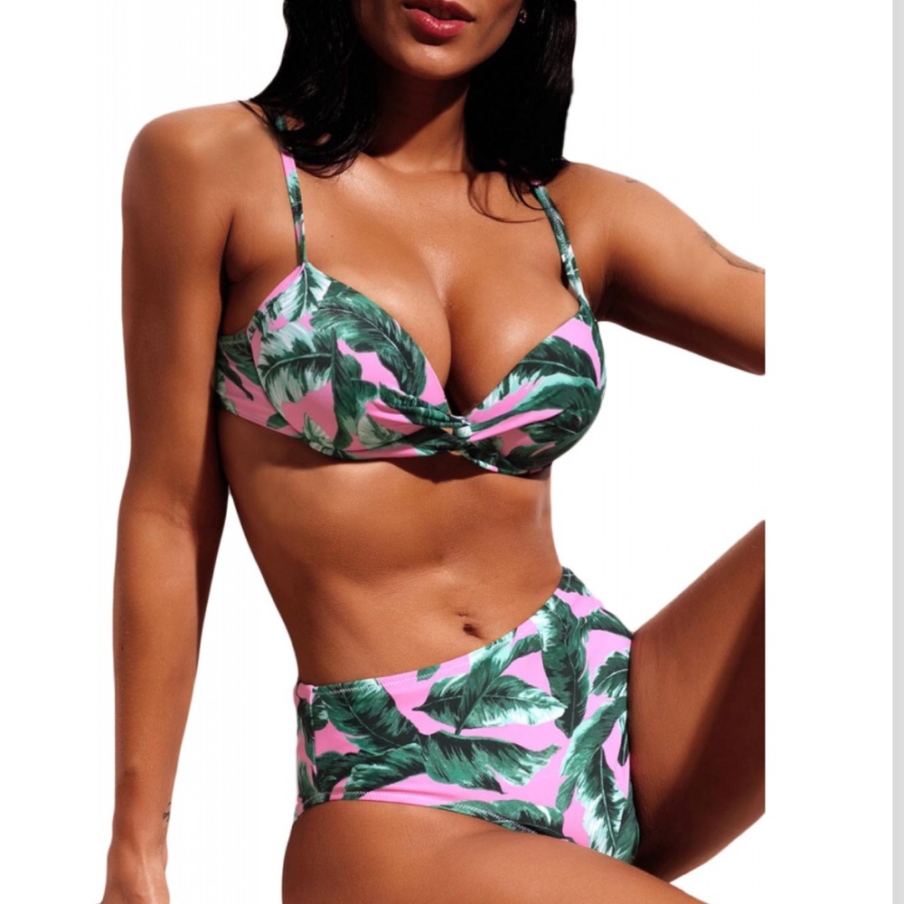 Tropical High Waist Bikini M